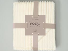 Плед Soft strip, молоко