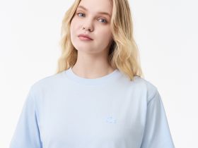 Женская хлопковая футболка Lacoste