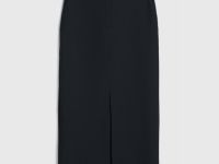 Прямая юбка макси, Черный