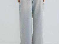 Свободные джинсы со средней посадкой, Голубой