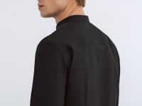 Рубашка c воротником мао, Черный