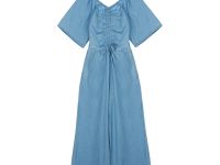 Комбинезон текстильный джинсовый для девочек