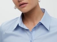 Рубашка из хлопка полуприлегающего силуэта