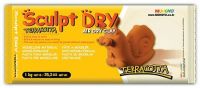 Глина для моделирования Mungyo "Sculpt Dry" 1000 г террракотовая