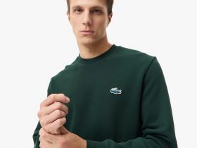 Мужской хлопковый свитшот Lacoste классического кроя