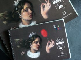 Скетчбук для пастели с калькой Малевичъ "GrafArt" 20 л 270 г, ассорти