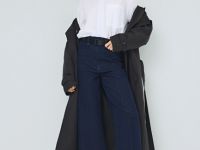 Хлопковая рубашка с галстуком, Белый