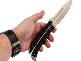 Нож-бабочка (балисонг) Вервольф, сталь 440C, рукоять G10