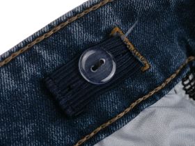 Брюки текстильные джинсовые утепленные флисом для девочек