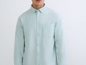 Рубашка из ткани оксфорд, Зеленый