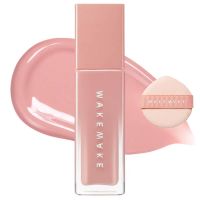 Жидкие румяна со спонжем WAKEMAKE Sheer Glow Liquid Blusher + Finger Puff Set 02 Morning Ballet