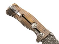 Нож складной LionSteel SR1DI G, сталь дамаск, рукоять титан