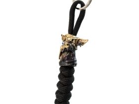 Бусина из бронзы "Крутой Грогу" с темляком