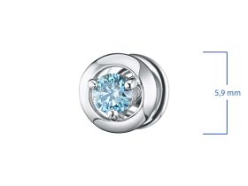 Пусеты из серебра э0612пс10090300_blue