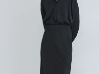 Атласная юбка миди А-силуэта, Черный