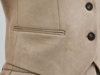 Жилет из искусственной замши, Бежевый