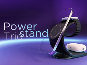 Беспроводное зарядное устройство VLP Powerstand для Apple 3-в-1 15 Вт Чёрное
