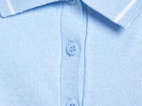 Вязаное поло для девочек, Голубой