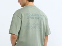 Футболка с принтом, Зеленый