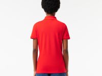 Женское поло Lacoste приталенного кроя из эластичного хлопка