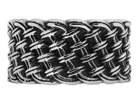 Кольцо ZIPPO, серебристое, с плетёным орнаментом, нержавеющая сталь, диаметр 21 мм