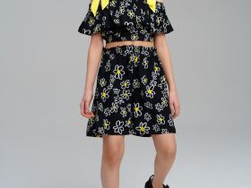 Комплект текстильный для девочек: топ, шорты