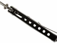 Нож складной LionSteel SR2A BS Mini, сталь Uddeholm Sleipner® Satin Finish, рукоять алюминий (Solid®), чёрный