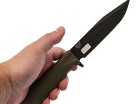 Тактический нож Кизляр ПП Милитари, сталь AUS-8 с покрытием, рукоять эластрон, хаки
