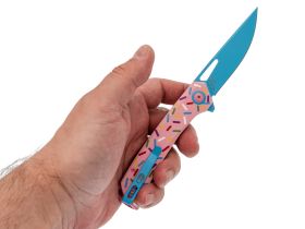 Нож складной Mr.Blade Finch Doughnut, сталь AUS-8 BL, рукоятка G10 Pink