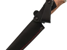 Нож Сумрак, сталь булат,  художественное литье, рукоять карельская береза