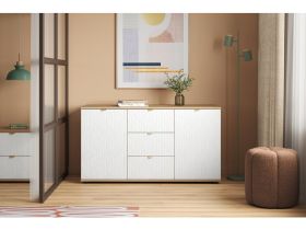 Тумба Монблан 139x76 Косы Белый