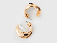 Серьги в виде колец O'STIN x Яндекс Книги, Золотой