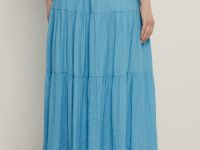 Юбка-макси А-силуэта на резинке