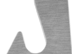 Держатель заднего переключателя "петух" Meta №20 фрезерованный (серебристый)