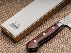 Нож Поварской 210 мм, Sakai Takayuki, сталь VG-10 Damascus 17 слоев, рукоять дерево Pakka