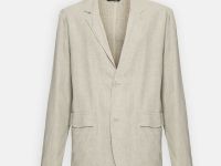 Однобортный пиджак с добавлением льна