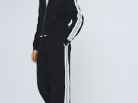 Широкие трикотажные брюки для девочек, Черный