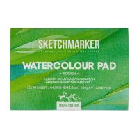 Альбом-склейка для акварели Sketchmarker 12,5х18 см 10 л 300 г, хлопок, крупнозернистая