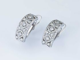 Серьги из белого золота с бриллиантами э0901сг11210918