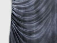 Платье из сетки с асимметричными сборками, Серый