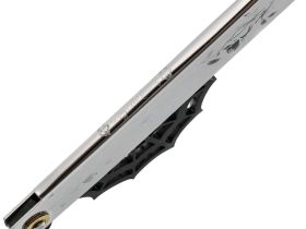 Нож складной Higonokami Nagao Spider, 95мм, сталь San-Mai с сердечником из стали AoGami Blue Paper 3 слоя, рукоять нержавеющая сталь серебристая