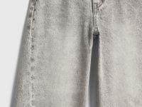 Джинсы Wide leg с металлическим декором для девочек, Серый