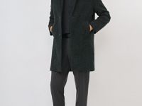 Однобортное пальто, Серый