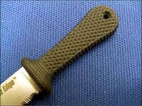 Нож с фиксированным клинком Cold Steel Super Edge, сталь AUS-8A, рукоять Kray-Ex, черный