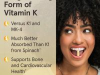 Jarrow Formulas, MK-7, витамин K2 в форме MK-7, 90 мкг, 120 мягких таблеток