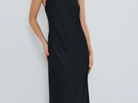 Платье на тонких бретелях, Черный