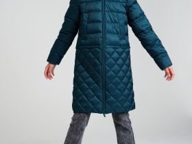 Пальто текстильное с полиуретановым покрытием для девочек