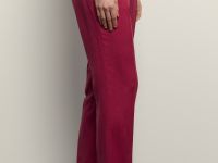 Брюки зауженного кроя с добавлением льна