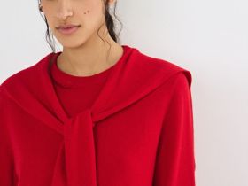 Джемпер с декором, Красный