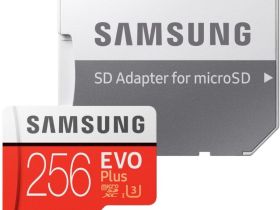 Карта памяти Samsung MicroSDXC 256Гб EVO Plus CL10 с адаптером красный